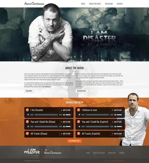 Aaron Christenson website design