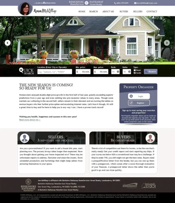 Ann McKillop website design