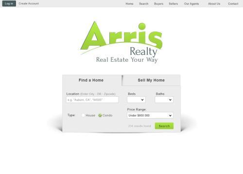 Arris Realty website design