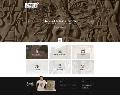 Austin Stone Carving website design