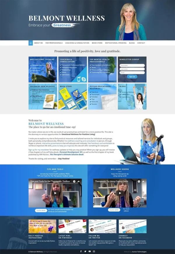 Belmont Wellness website design