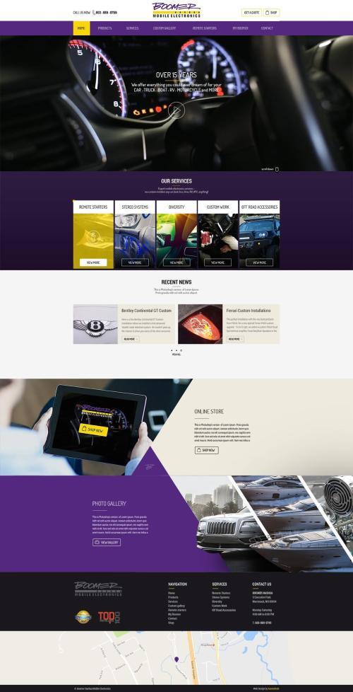 Boomer Mobile Electronics website design
