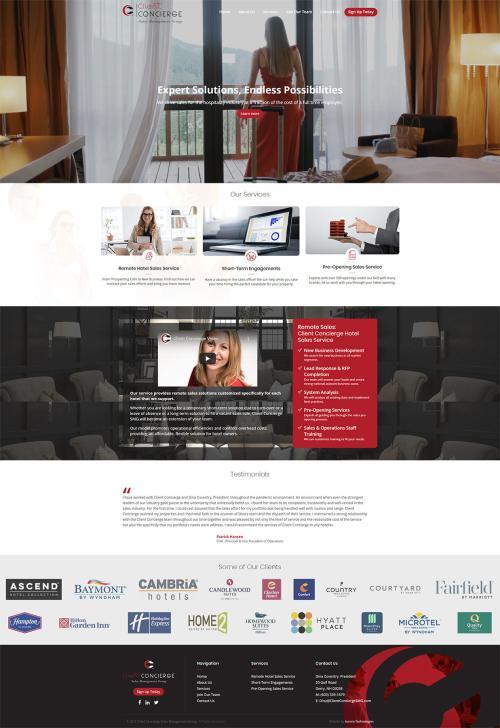 Client Concierge Sales Management Group website design