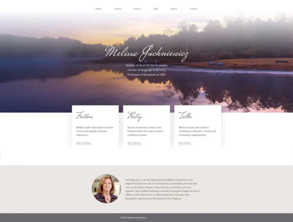 Melissa Juchniewicz website design