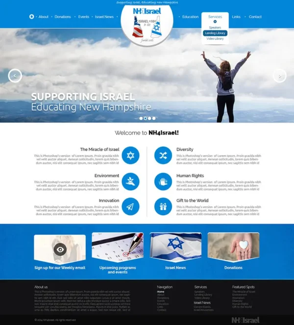 NH4Israel website design