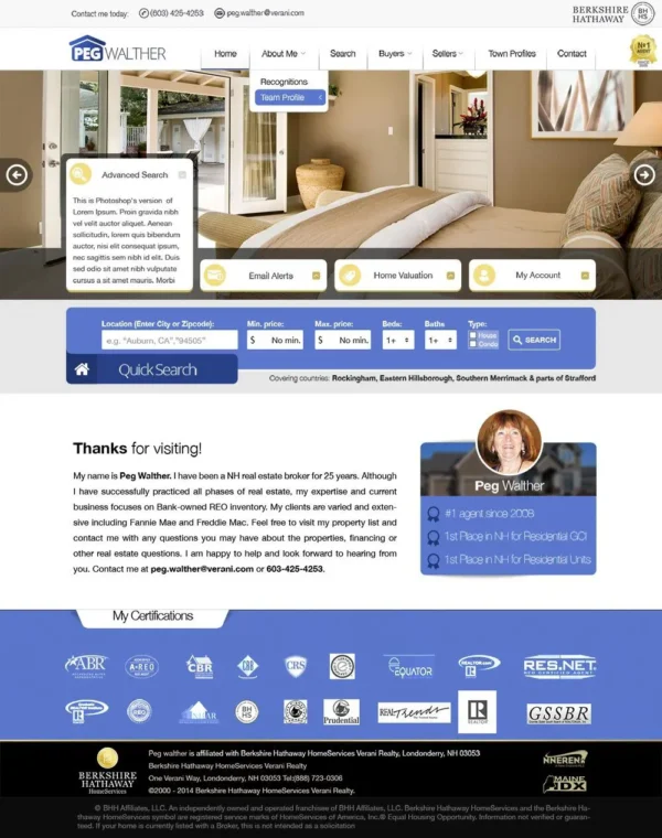 Peg Walther website design