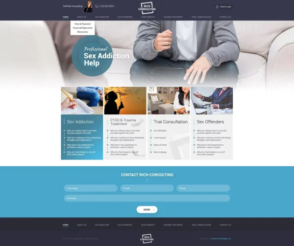 Rich Consulting website design