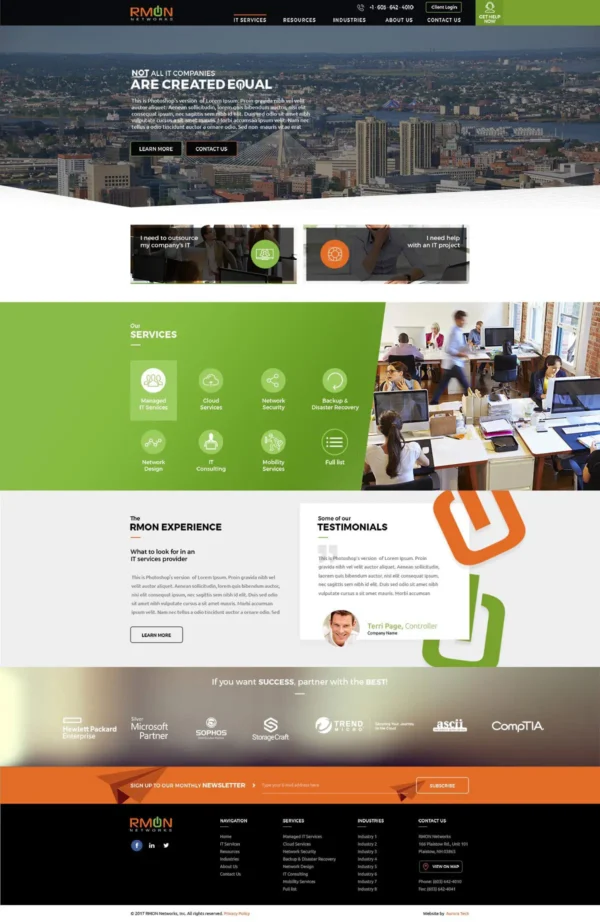 RMON Networks website design