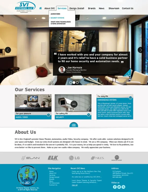 SVI Systems website design