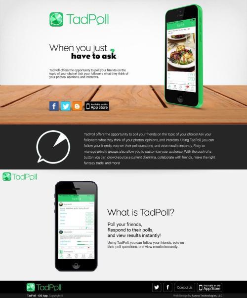 TadPoll website design