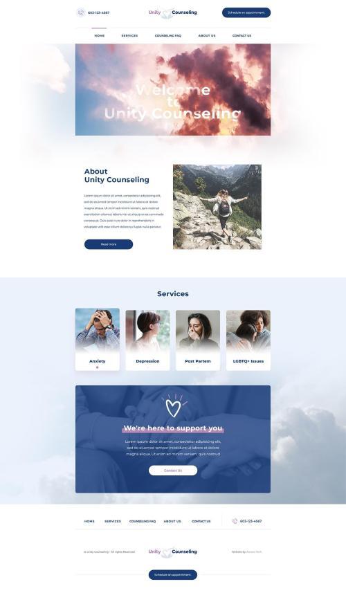 Unity Counseling website design