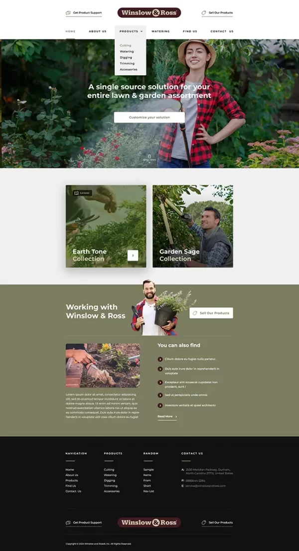 Winslow & Ross website design